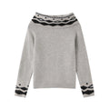 Gray Vintage Patterned Sweater