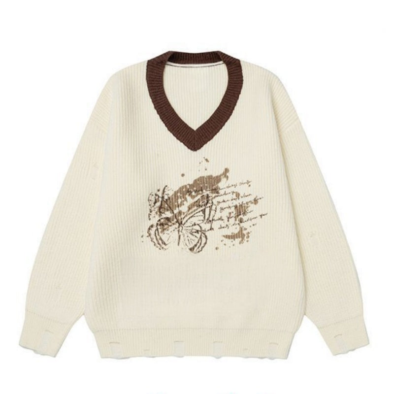 Stylish Colorblock Knit Sweater